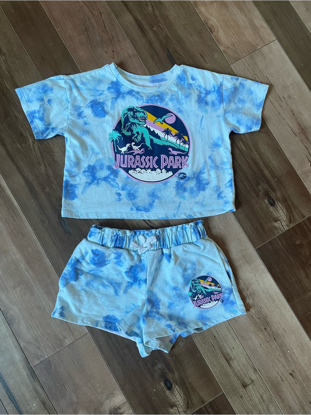 Jurassic Park Blue Tie-Dye Set - 7/8